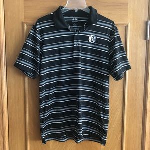 Adidas Puremotion Polo Golf Shirt Striped Medium